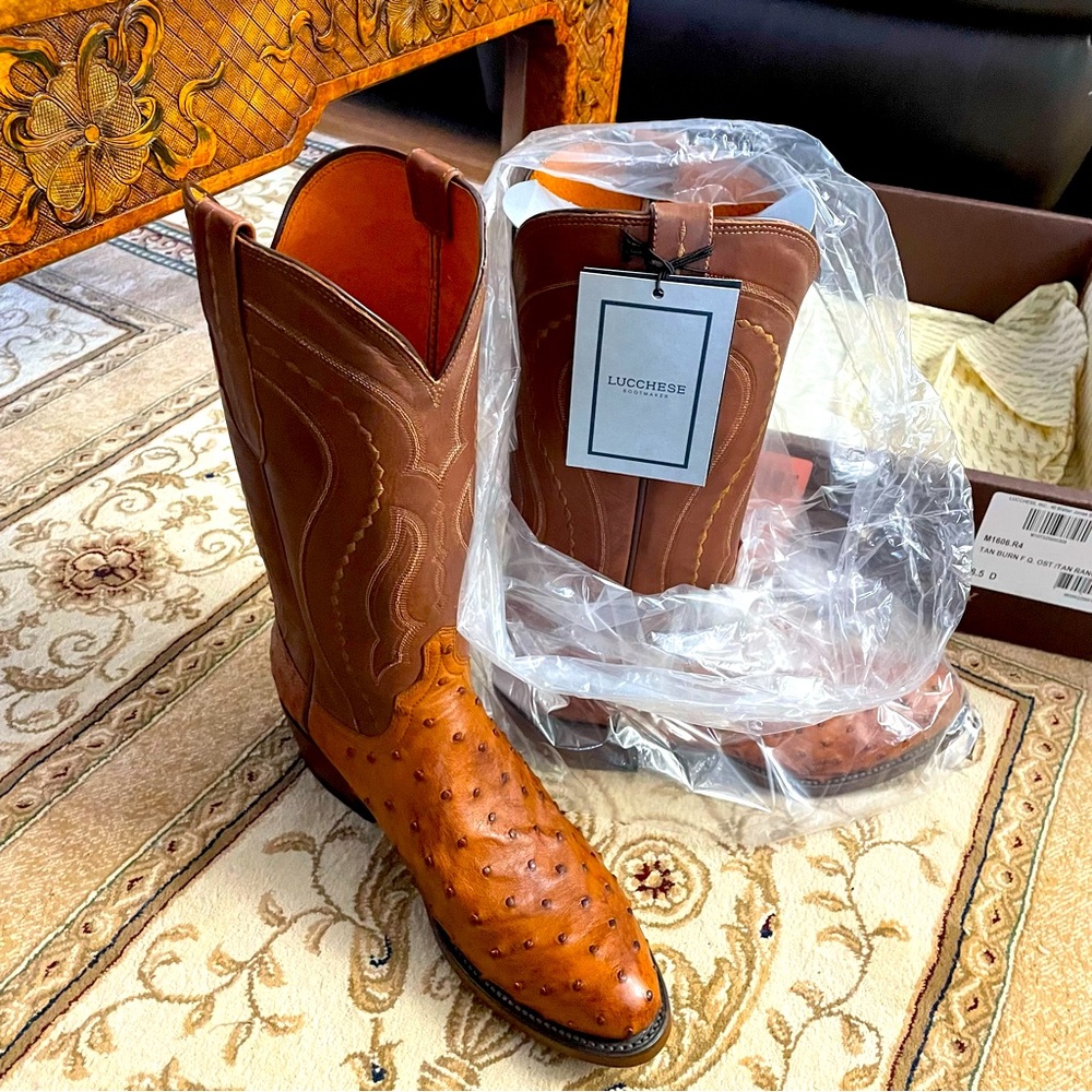 SOLD - NEW!!!  Lucchese Ostrich Boots - Men’s 8.5